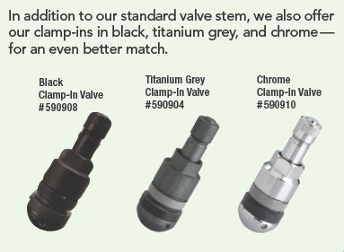 Black Clamp-In Tpms Valve Sens.It