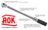 AOK 1/2” Drive Torque Wrench – 30-250 Ft/Lbs (70-350 Nm)