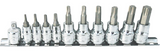 1/4 & 3/8Dr 11Pc Inhex Torx Bit Set On Rail Sp Tools